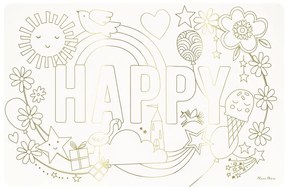Papír tányéralátét szett 8 db-os 28x42.5 cm Happy Icons – Meri Meri