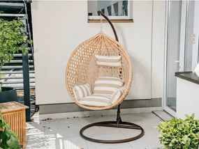 Világosbarna TROPIKAL függőszék állvánnyal