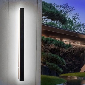 32W Led Fali lámpa Homlokzati IP65 Fali Fekete 100CM Fehér Hideg