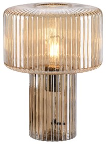 Design asztali lámpa borostyán üvegből - Andro