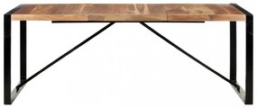 paliszander felületű tömör fa étkezőasztal 200 x 100 x 75 cm