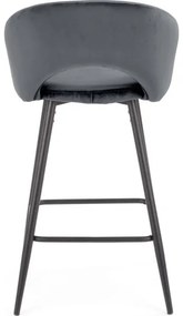 Bárszék 89x49 cm szürke/fekete