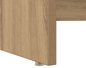 vidaXL Íróasztal Tárolással Kézműves Tölgy 120.5x44x88.5 cm Szerelt Fa