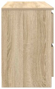 sonoma tölgy színű szerelt fa TV-szekrény 100x35x54 cm