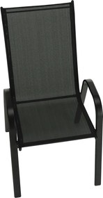 Rakásolható szék, sötétszürke/fekete, ALDERA