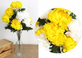 Mesterséges krizantém csokor 2 szín