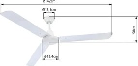 GLOBO 0310 FERRO Ventilátoros lámpa IP20