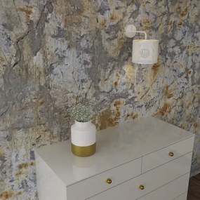 Fali lámpa LOFT SHADE 1xE27/60W/230V fehér/arany