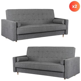Zestaw 2x Sofa MALTA Szara