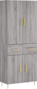 vidaXL szürke sonoma szerelt fa magasszekrény 69,5 x 34 x 180 cm