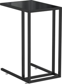 vidaXL fekete edzett üveg számítógép-kisasztal 50 x 35 x 65 cm