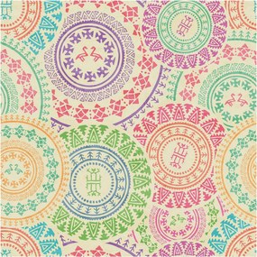 Flizelina Dekoratív Fotótapéta Hálószobába Színes mandalák 250x250 Ragasztó