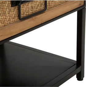 Fekete-natúr színű fém TV-állvány 95x38x38 cm Hanoi – Mauro Ferretti