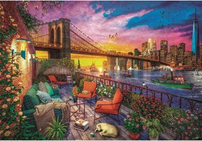 New York Balcony Sunset 3000 db-os puzzle Clementoni