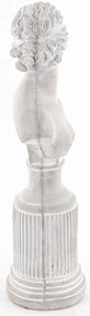 Szobor Dekorfigura Dekoratív cement Szürke 43x17x12cm