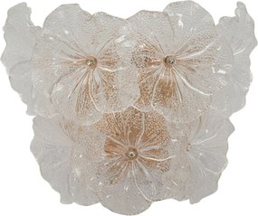 Aranyszínű üveg fali lámpa Ibiscus – Mauro Ferretti