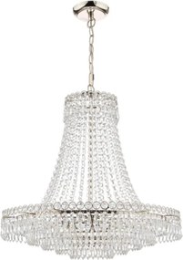 LAURA ASHLEY 3718230-Q ENID Kristály Függesztett Lámpa Fehér, Polírozott Nikkel G9 IP20