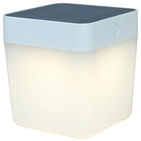 LUTEC Table Cube szolár hordozható asztali lámpa, 1W, 100 lm, 3000K melegfehér, IP44, szürke, LUTEC-6908001337
