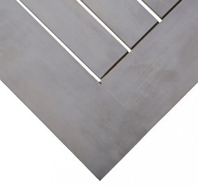 5 darabos szürke tömör akácfa kültéri étkezőszett