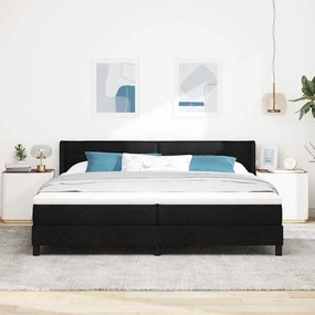 Boxspring ágy matraccal matracmal Fekete 200 x 200 cm