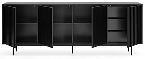 Fekete alacsony komód 211x80 cm Sierra – Teulat