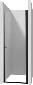 Deante Kerria Plus zuhanyajtók 90 cm dönthető fekete matt üveg/átlátszó üveg KTSWN41P