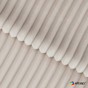 Bézs kordbársony kinyitható kanapé 256 cm Cotonn – ELTAP