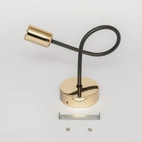 OXFORD fali lámpa 1x E27/15W/230V, arany/fekete