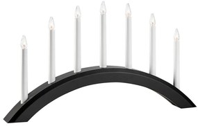 Markslöjd 705956 - Karácsonyi gyertyatartó AVENTO 7xE10/3W/230V fekete