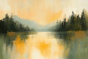 VĂĄszonkĂ©p Canvas TĂĄjkĂ©p Hegyek ErdĆ TĂł TĂŒkrözĆdĂ©s 60x40