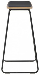 4 db fekete műbőr bárszék