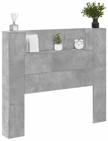 Fejtámla polcokkal Beton Szürke 120 x 16,5 x 103,5 cm Faanyag