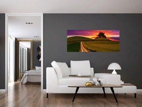 Mező és a színes ég képe (120x50 cm)