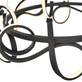 Design függőlámpa fekete kerek 3 lépésben dimmelhető - Krisscross