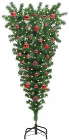 Felfordított Mesterséges Felizgatt Karácsonyfával és Gömbökkel