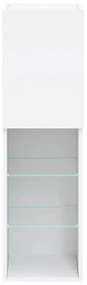 2 db fehér TV-szekrény LED-világítással 30,5 x 30 x 102 cm
