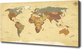 Vászonkép Politikai térkép 100x70 cm