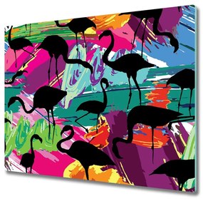 Üveg vágódeszka flamingók 60x52 cm