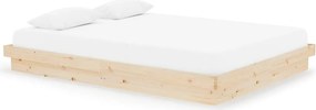 vidaXL King Size tömör fa ágykeret 150 x 200 cm