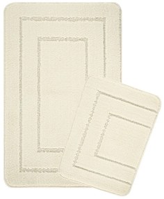 Krémszínű fürdőszobai kilépő szett 2 db-os 50x80 cm Cerceve – Foutastic