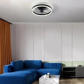 Brilagi-LED állítható lámpa ventilátorral LED/30W/230V 3000-6500K fekete+DO