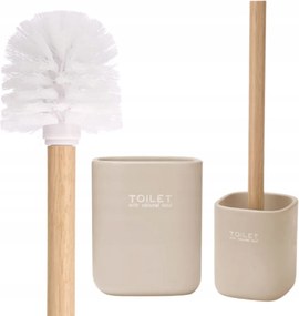 Wc Kefe Wc-ülőke Tárolóval Bézs Álló Fa Nyéllel