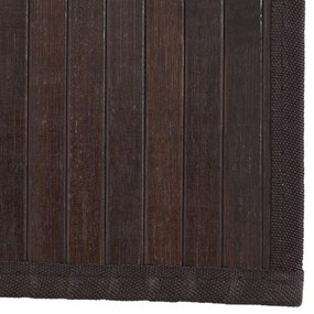 négyszögletű sötétbarna bambusz szőnyeg 80 x 200 cm
