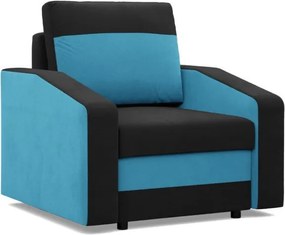 Hewlet fotel, szövet anyag, hab töltet, fekete - kék