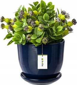 Kerámia kaspó 19x15 cm kobalt kék