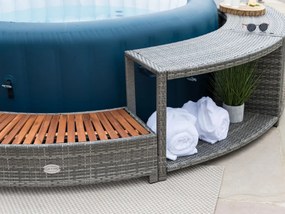 Lay-Z-Spa kör alakú rattan jakuzzi bútor, 200 cm, szürke