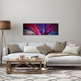 Absztrakt fa képe (órával) (90x30 cm)