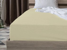 Jersey gumis lepedő lycrával krémszínű 90 x 200 cm