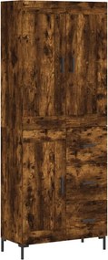 vidaXL füstös tölgy színű szerelt fa magasszekrény 69,5 x 34 x 180 cm