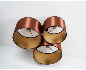Duolla - Felületre szerelhető csiillár ROLLER TRIO SHINY 3xE27/15W/230V réz/arany